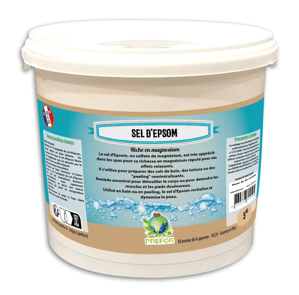 Sel D'Epsom Pur Pour Bains Et Spa - Sulfate De Magnésium, Détente Musculaire, Origine France