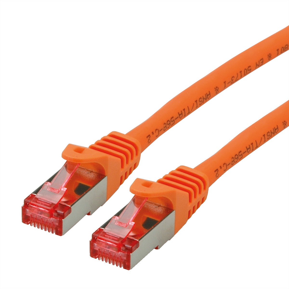 Goobay Cavo Di Rete CAT 6 S/FTP (PiMF) – 50 Metri – Arancione – Doppia Schermatura Con Connettori RJ45