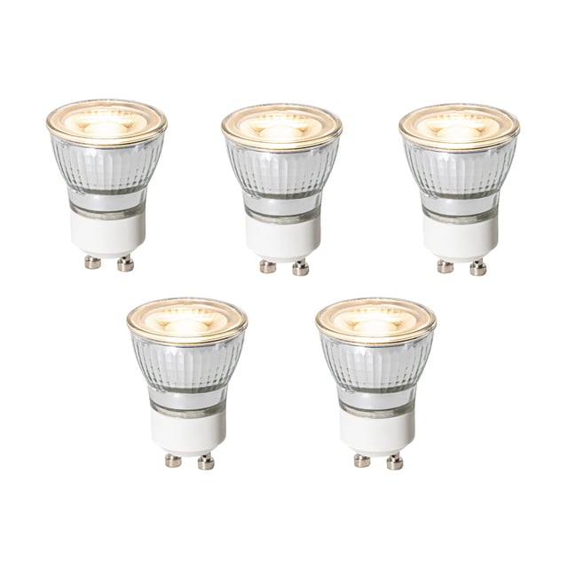 Lot de 5 ampoules LED GU10 à intensité variable en 3 étapes 35mm 4W 220lm 3000K