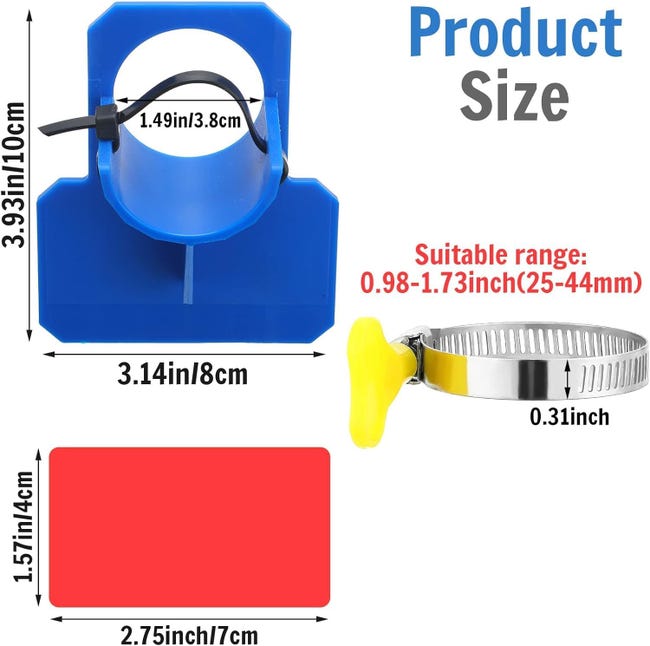 Supporti Tubo Piscina 10 Pezzi - Per Tubi 30-38mm Con Fascette - Foto 4