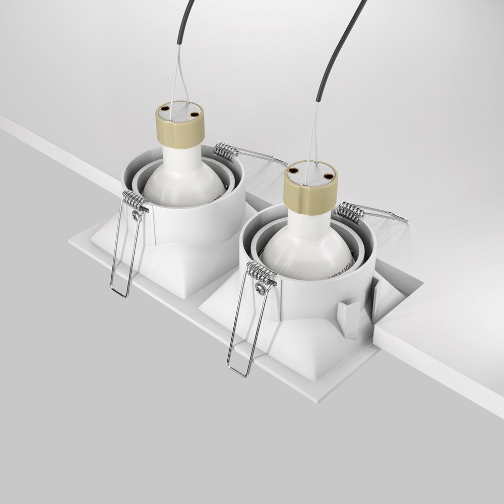 Oprawa sufitowa wpuszczana podtynkowa Dot biała 2xGU10x50W prostokątna IP20 wym: 4,2 x 9 x 17,3 cm aluminium Maytoni - 6