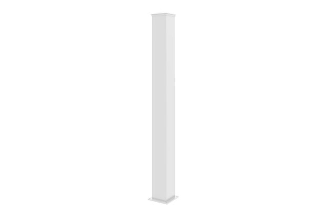 Poteau EIFEL 15x15 en aluminium H.166cm - Blanc mat