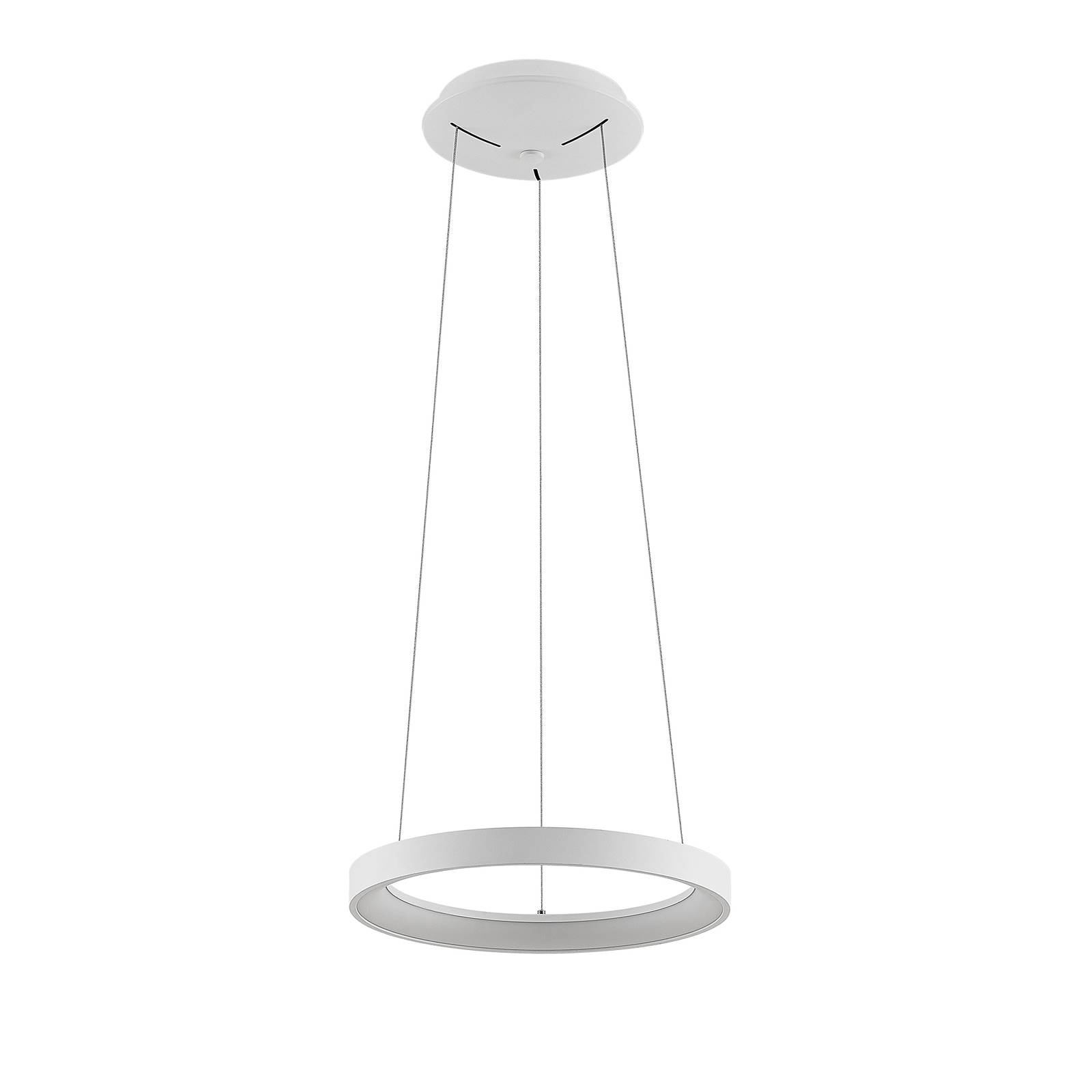 LED Plafonnier Kyron à Intensité Variable (Moderne) En Blanc Aluminium