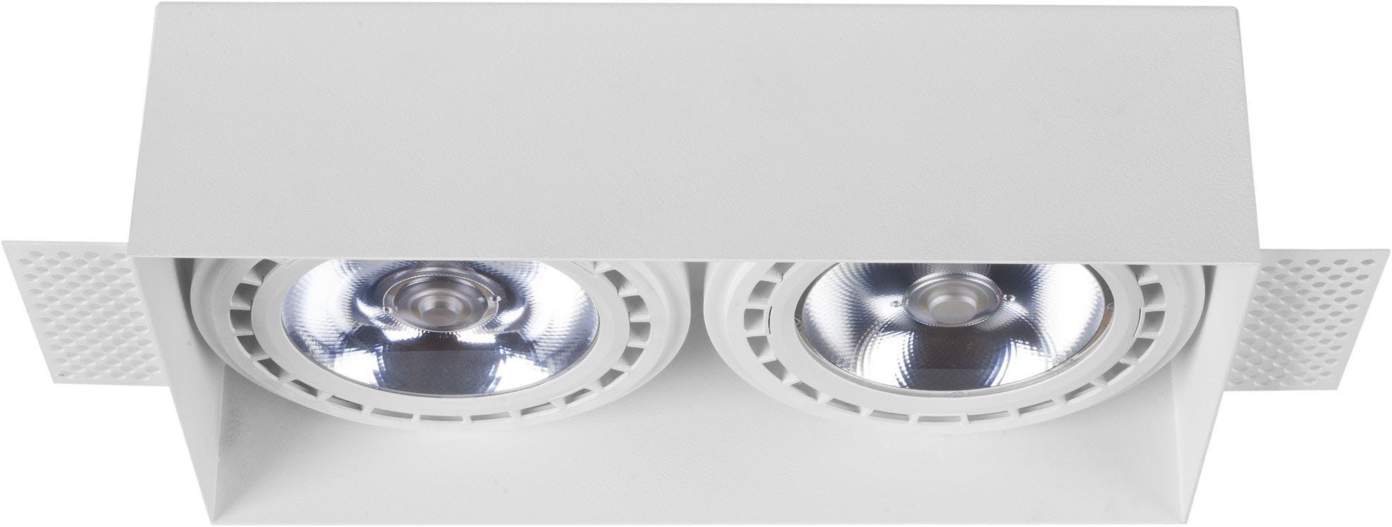 Oprawa sufitowa wpuszczana podtynkowa Downlight biała 2xES111x75W prostokątna IP20 wym: 23 x 12 cm metal Nowodvorski Lighting
