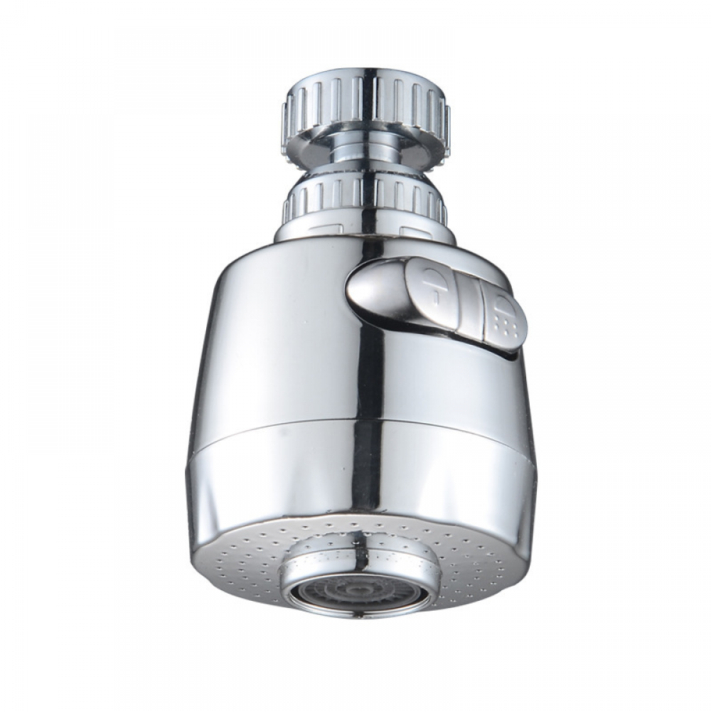 Adapter do baterii kuchennej do prysznica z obrotową wylewką 360°, srebrny