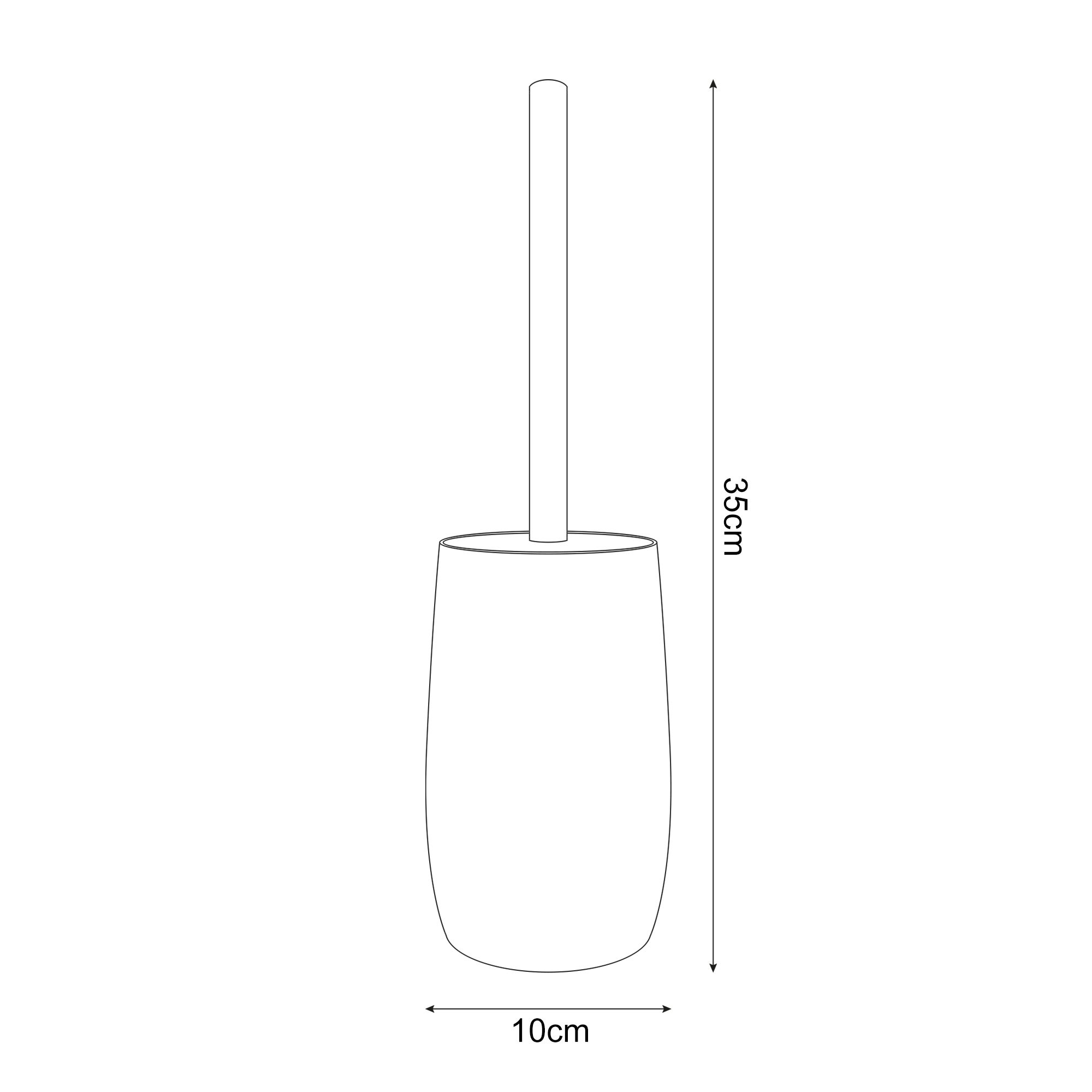 Escobilla WC blanco mate-Serie Glaciar-ABS-Escobillero de baño de plastico-Minimalista y moderno - 6