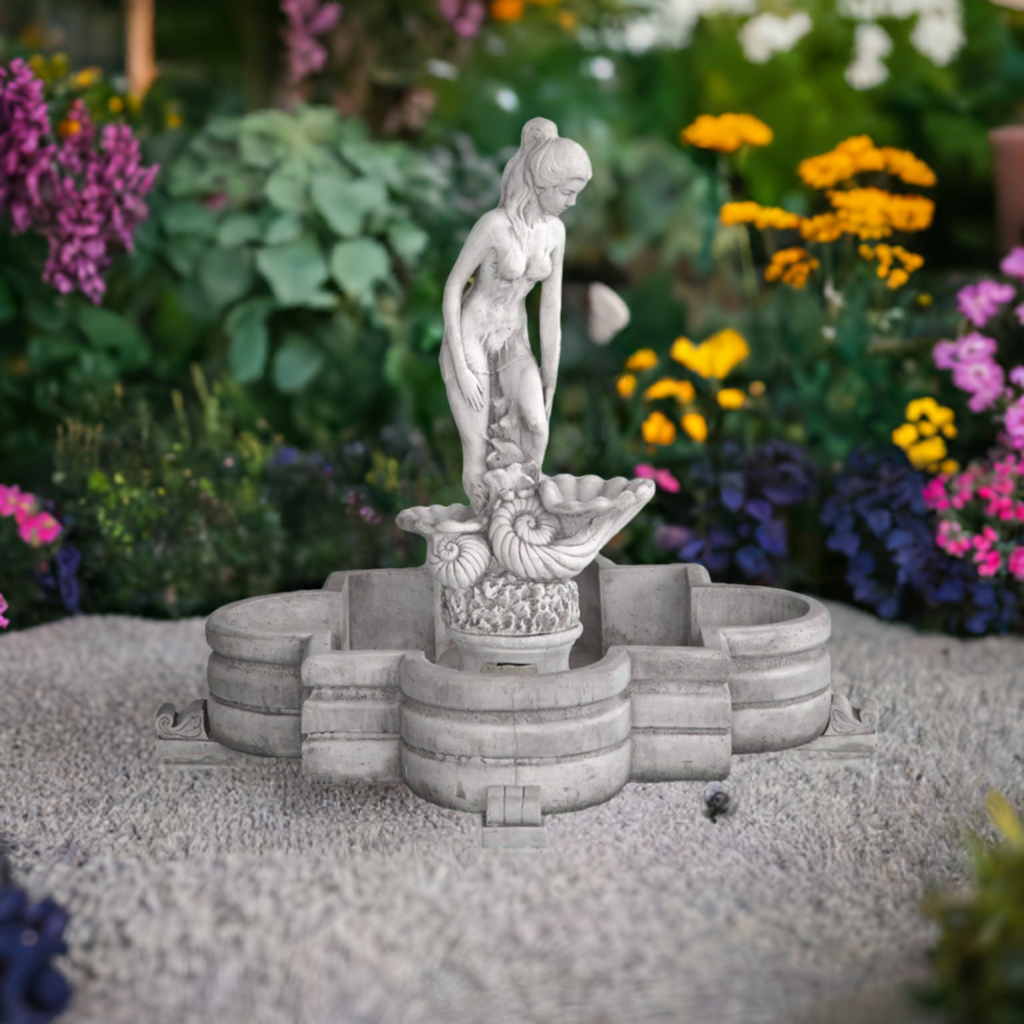 Fontaine Classique en béton-pierre Femme 106x106x94cm. - 2