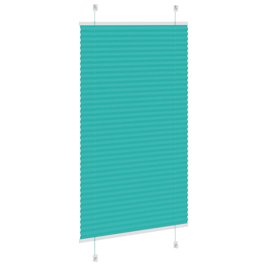 Store plissé | Store pliant vert pétrole 75x100 cm largeur du tissu 74,4 cm CFW86946 - 4
