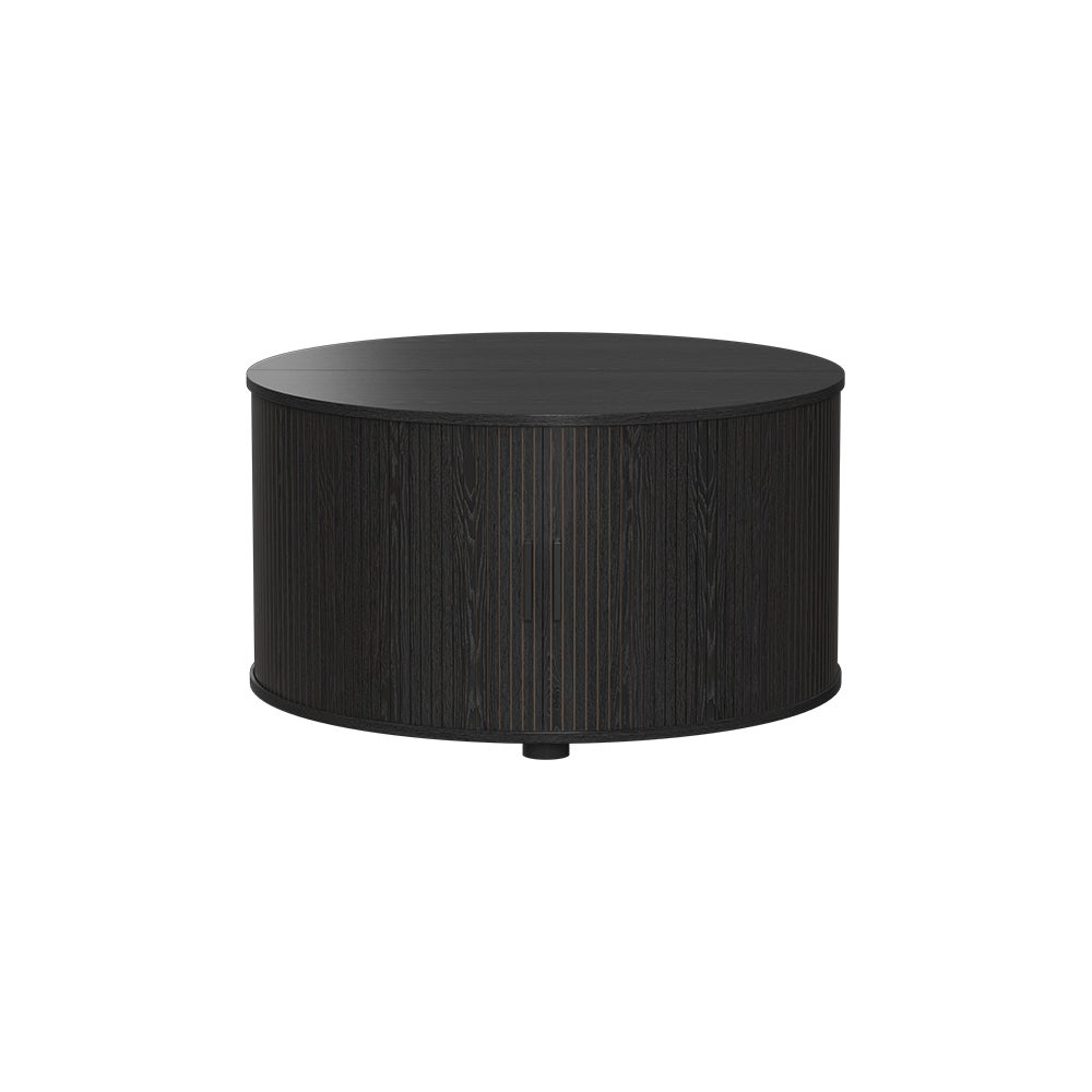 Vicco Stolik kawowy Selva, Czarny, 80 x 80 cm z drzwiami przesuwnymi