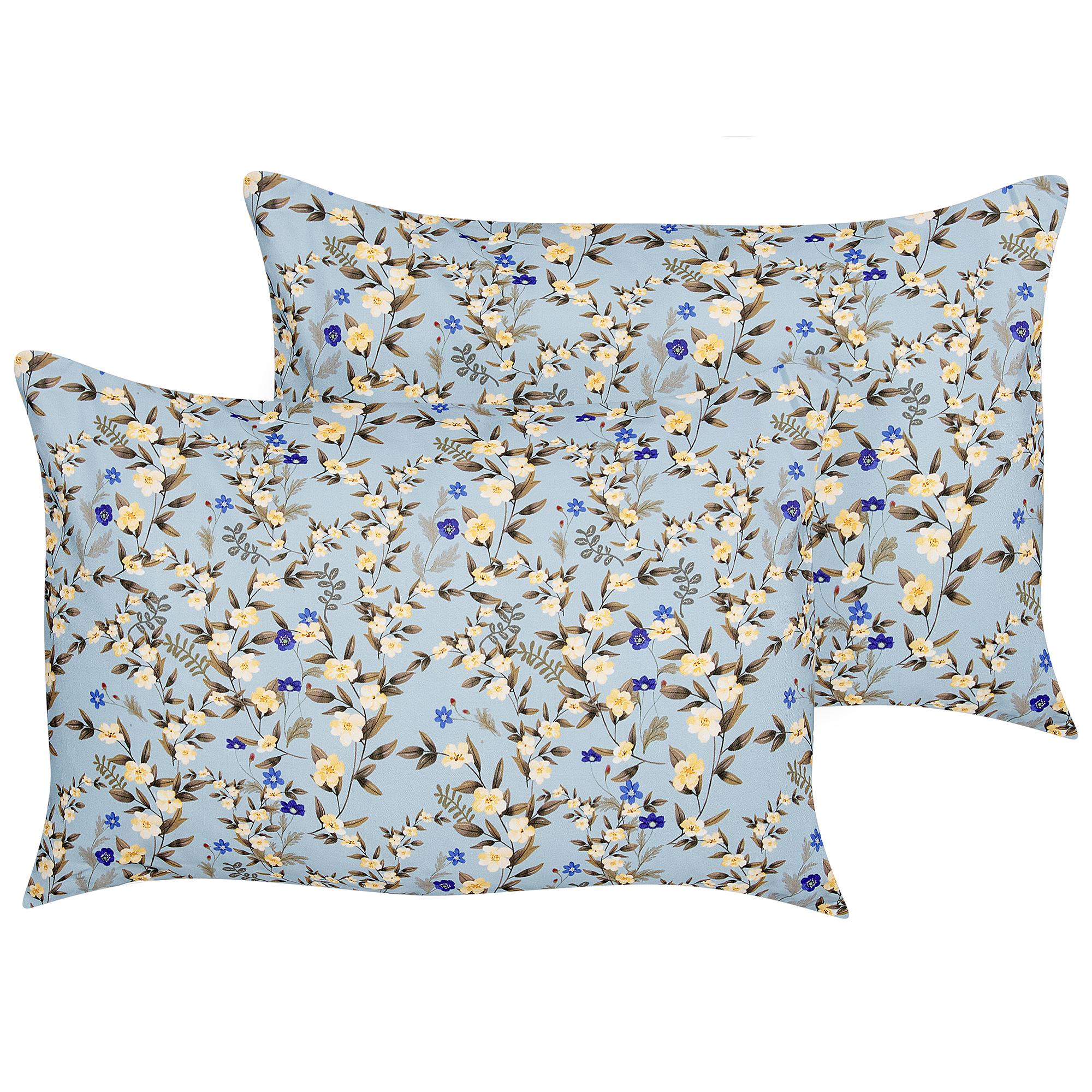 Set de 2 perne pentru exterior VALLORIA Imprimeu floral 40 x 60 cm Albastru 2buc