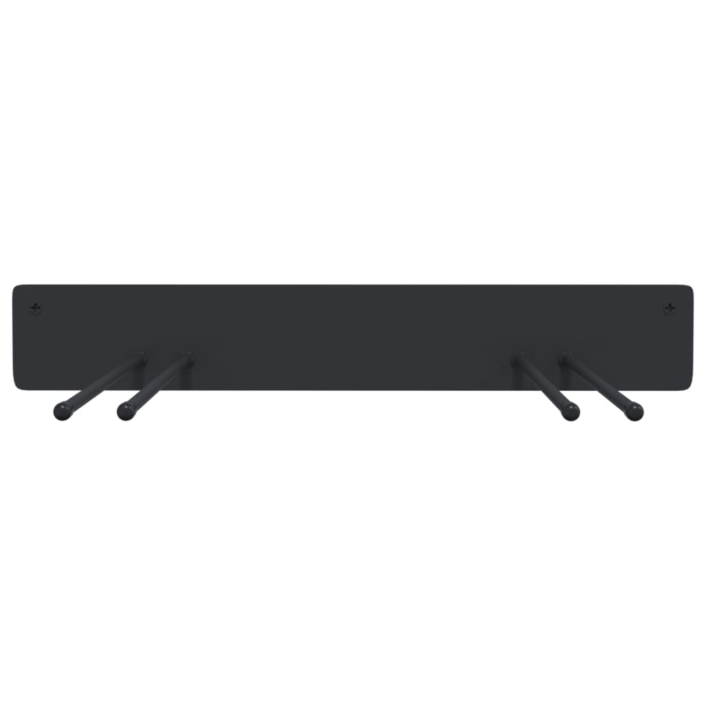 Suportes de parede p/ ferramentas de jardim 8 pcs aço preto vidaXL - 5