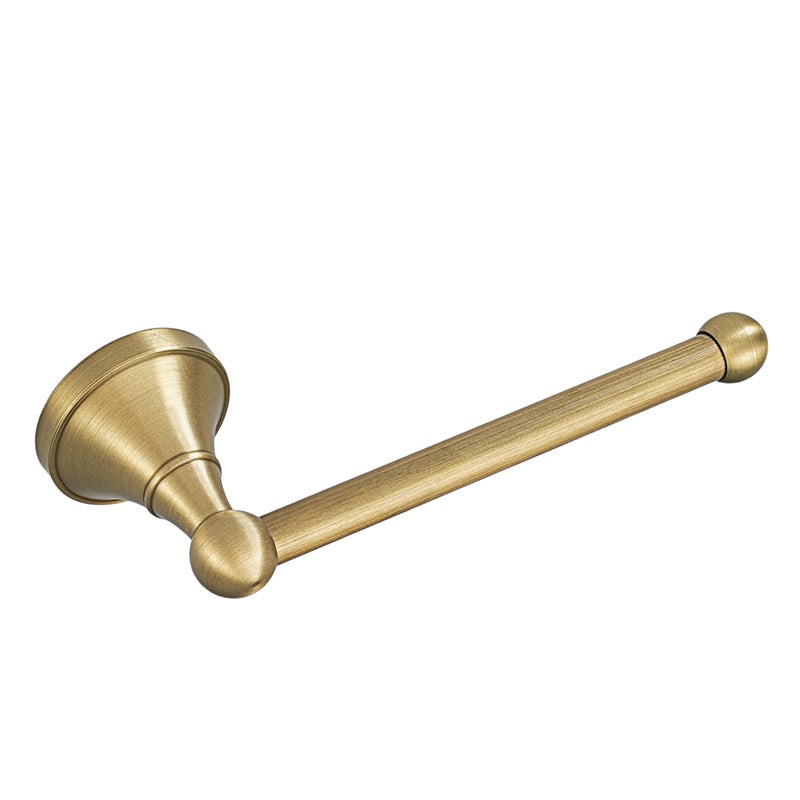 Uchwyt na papier toaletowy, ścienny, mosiądz, 20 cm, antyczny brąz