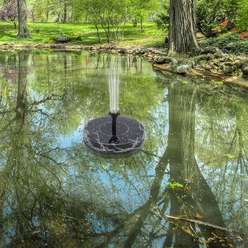 Fontaine solaire Pompe de bassin solaire Fontaine 6 jets Jeu d'eau 1.5W Fontaine 6 têtes pour Jardins, Bains d'oiseaux, Etangs - 8