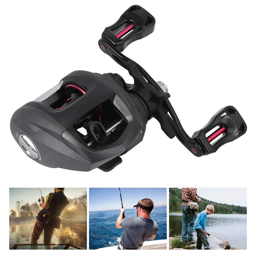 Mulinello da pesca in fibra di carbonio per mulinello da pesca con esche, accessorio per pesca (RS100L (mano sinistra)) - 5