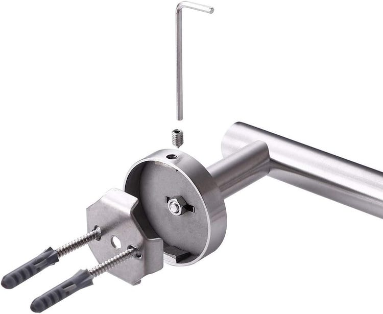 Porte Papier Toilette Derouleur Papier Toilettes Mural Dérouleur Papier Toilette Vis 12CM Support Papier WC Acier Inoxydable Brossé - 4