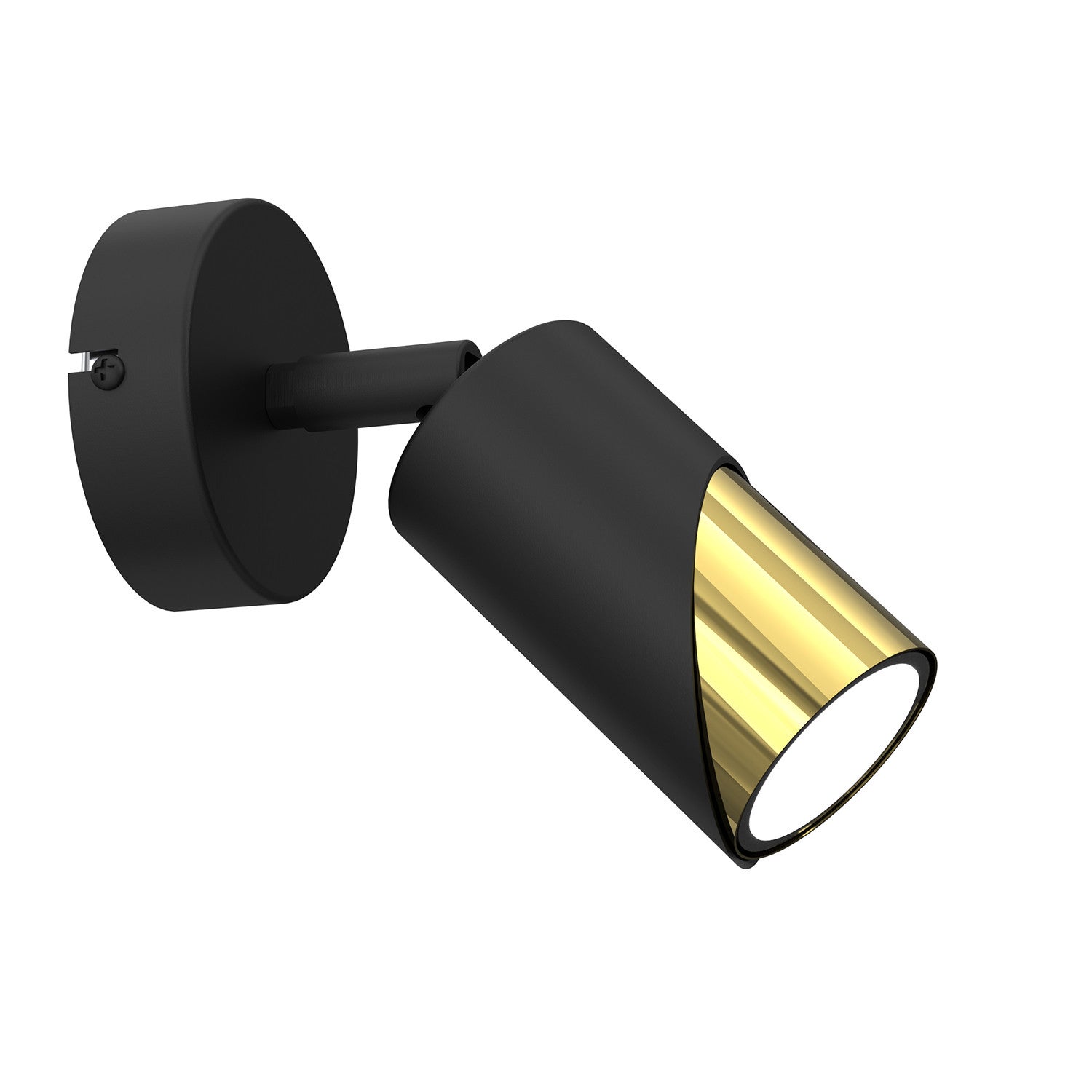 Reflektor sufitowy spot natynkowy Shift okrągły czarny mat-złoty połysk 1xGU10x15W wym: 17 x 8 x 8 cm metal Luminex