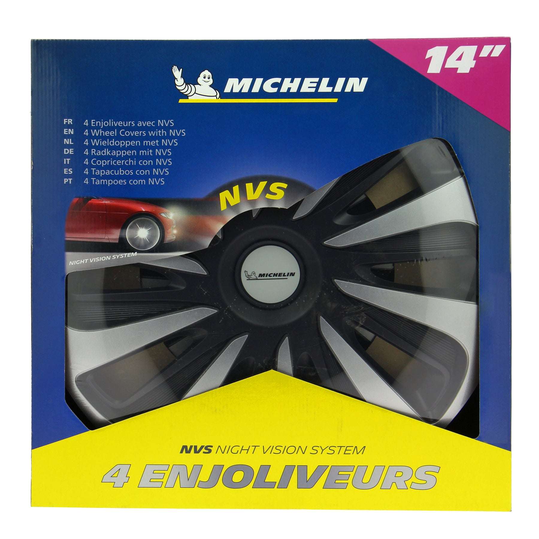 MICHELIN boîte 4 enjoliveurs 14''NVS 3D Black - 3