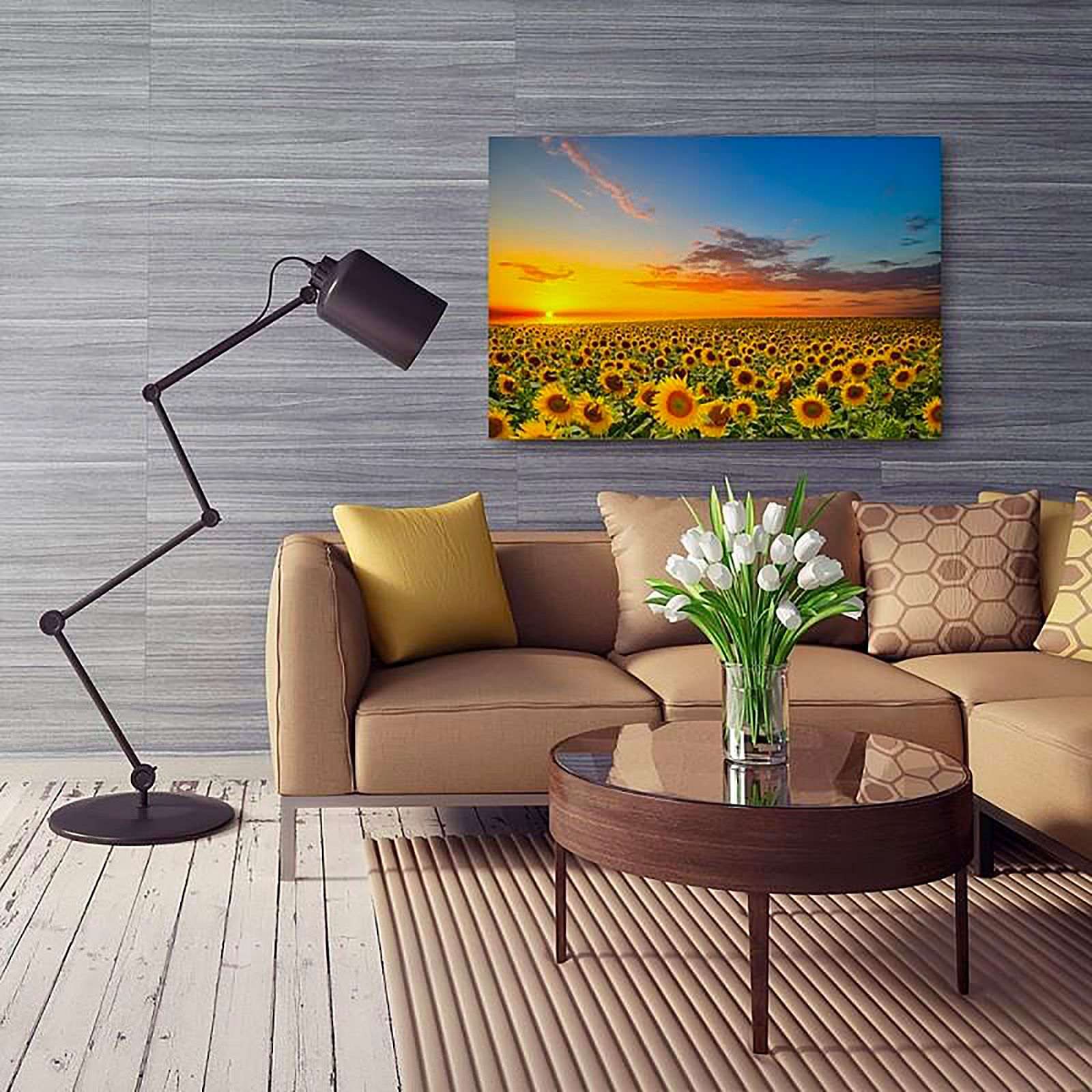 Tableau paysage tournesols - 50 x 40 cm - 5