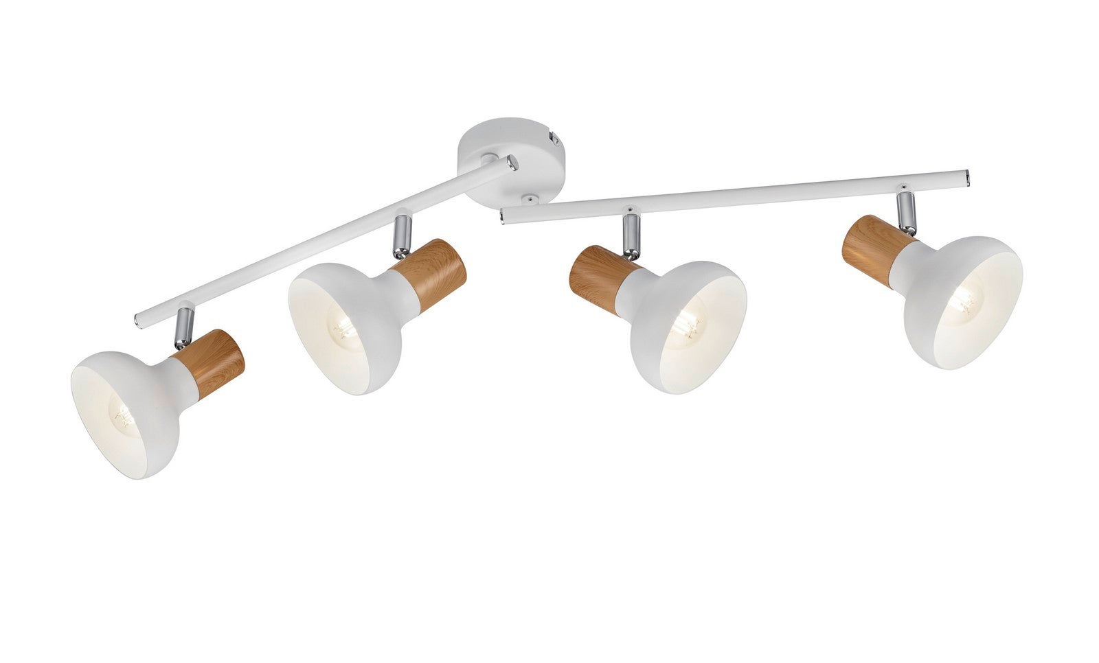 Lampa wisząca LATIKA biała jasne drewno 4 x E14 x 10W wym: 18 x 71 x 13 cm RL
