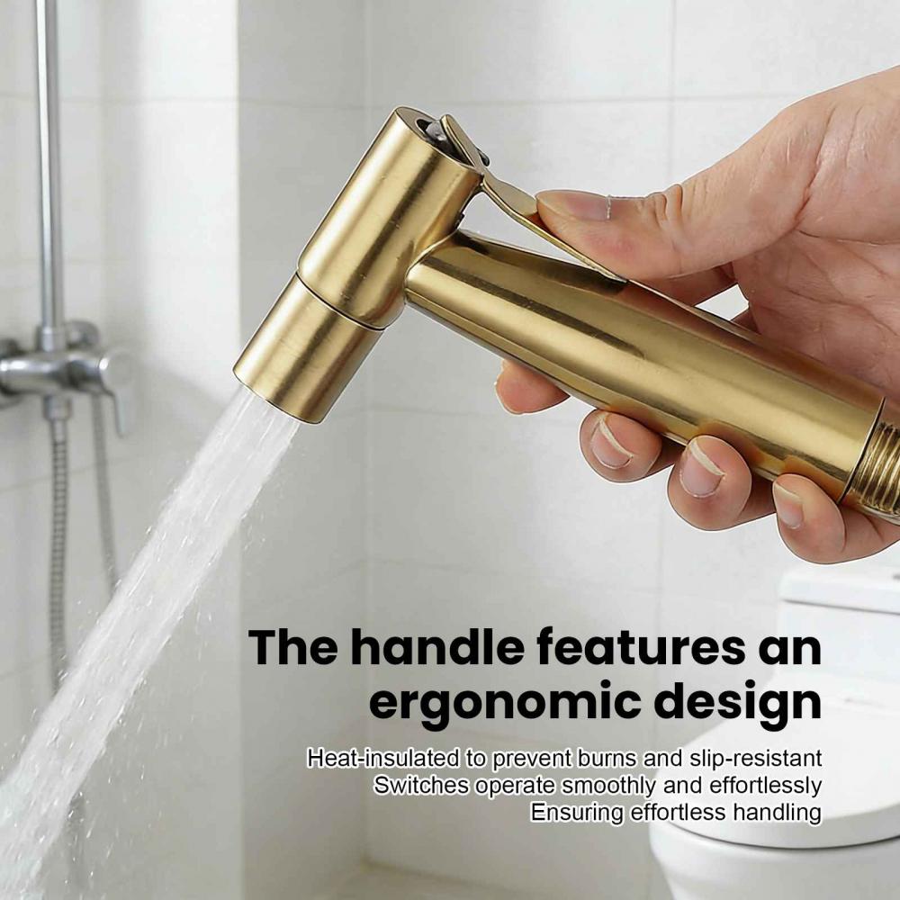Ensemble Pulvérisateur WC en Acier Inox 304 – Douchette Hygiène Intime, Jet Pressurisé pour Salle de Bain - 8