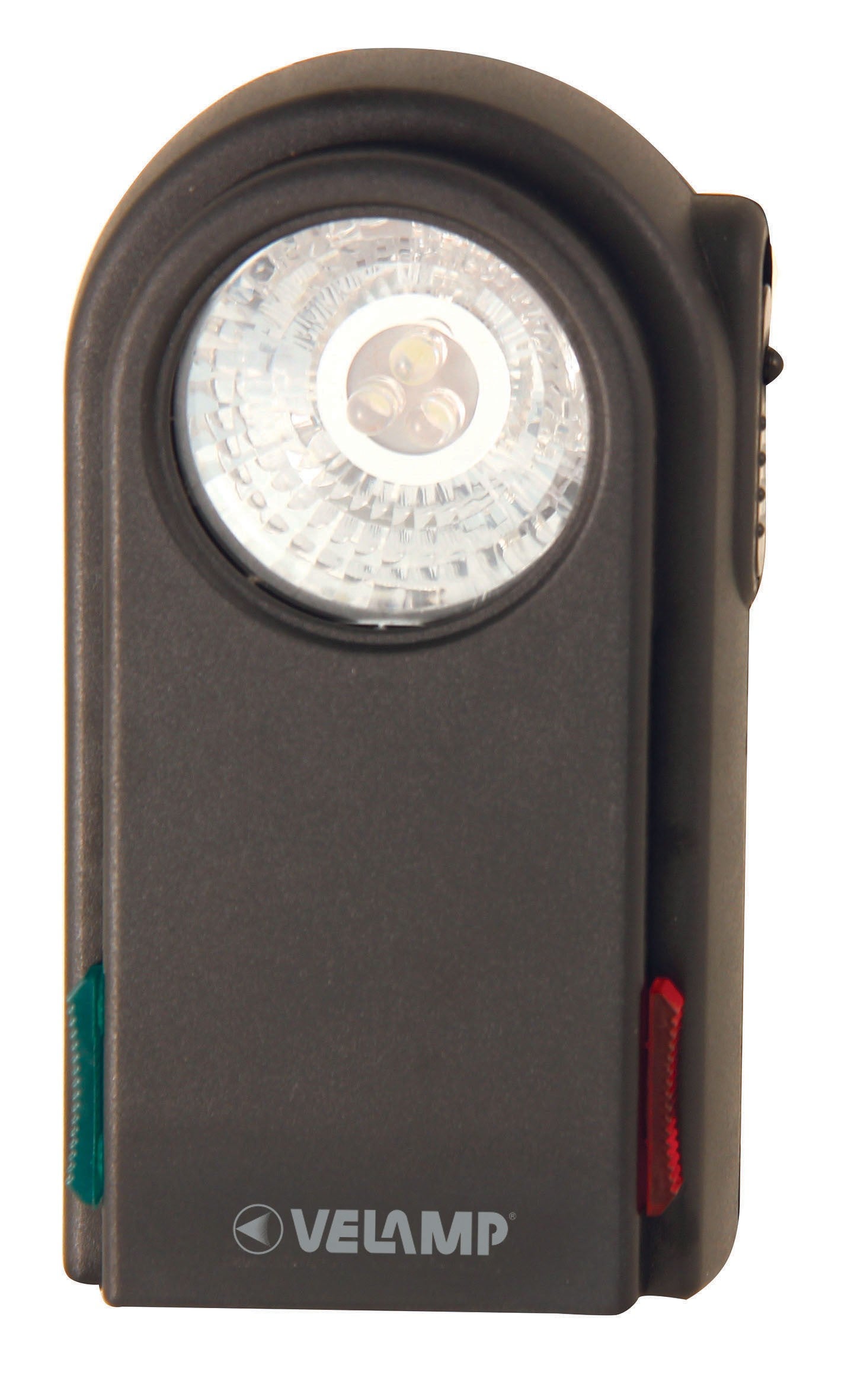 Lampe de poche 3 LED. Filtres colorés, bouton morse. En plastique, noire - 2