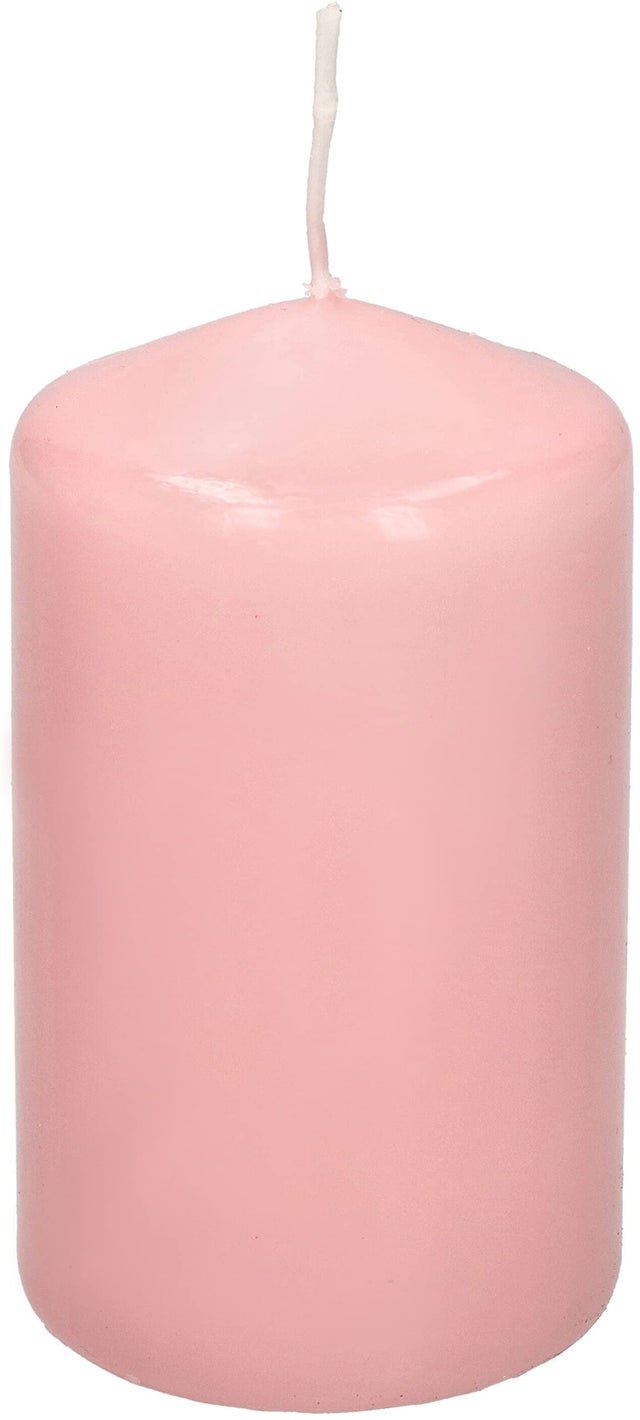 Bougies Cylindriques 100 mm ⌀ 60 mm - Rose Clair - KOTARBAU