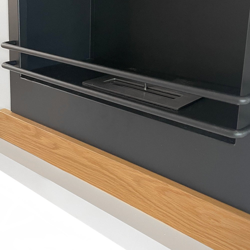 Chimenea de bioetanol STOCCOLMA de madera blanca – L75 x A28 x H70 - 5