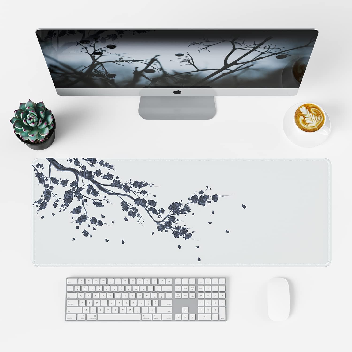 Tappetino Da Scrivania SKYDAWNY 80x40 Cm – Mouse Pad Extralarge Con Base Antiscivolo, Bordi Cuciti