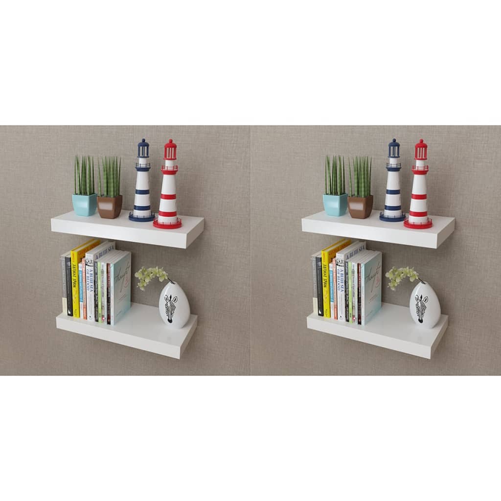 Maison exclusive - estantes de pared 4 unidades blanco 40 cm