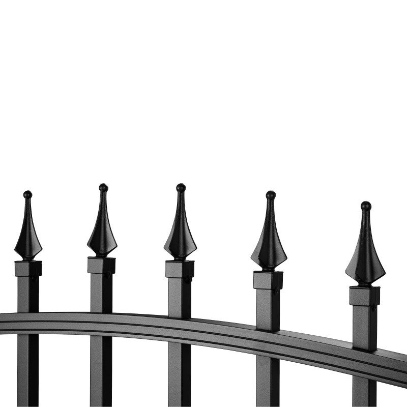 Portillon aluminium tradition style ferronnerie passage 1m Noir - 2