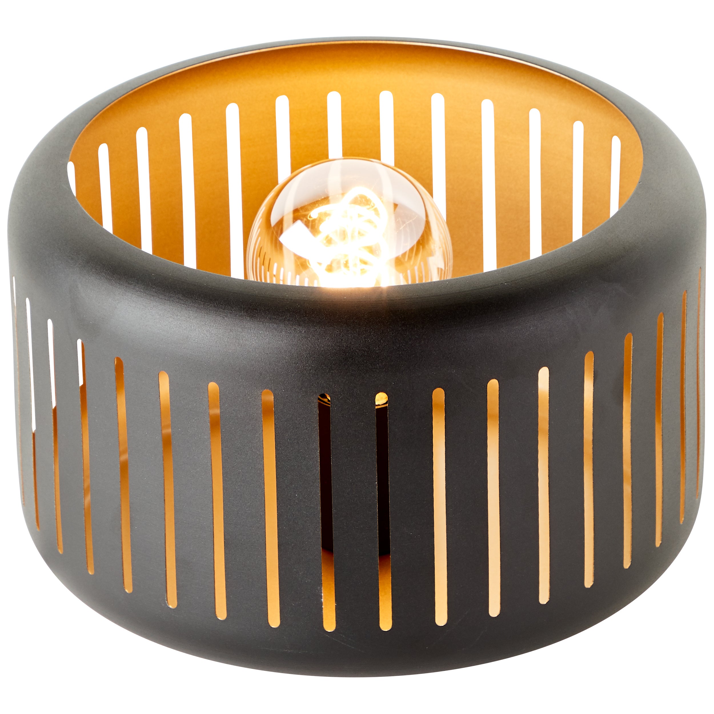 Brilliant lampa stołowa Tyas czarny/złoty aluminium/czarny metal 1x A60, E27, 60 W - 3