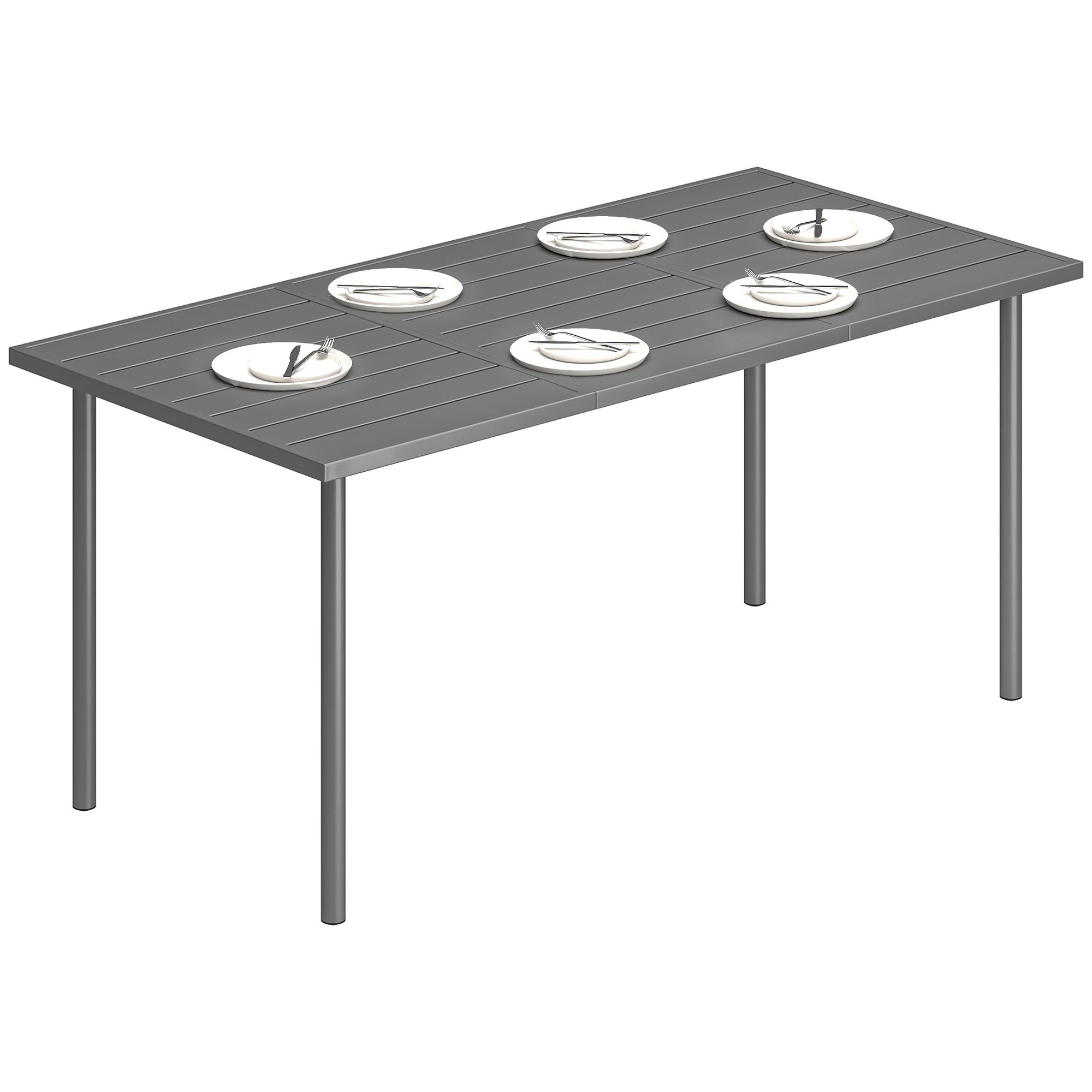 Table de jardin Acier Outsunny - 2