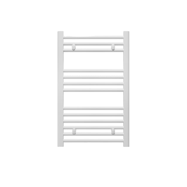 Fácula - Radiatore Asciugamani ad Acqua Ocean Bianco 803x500mm | 3 supporti+purge | Connessioni 3x1/2