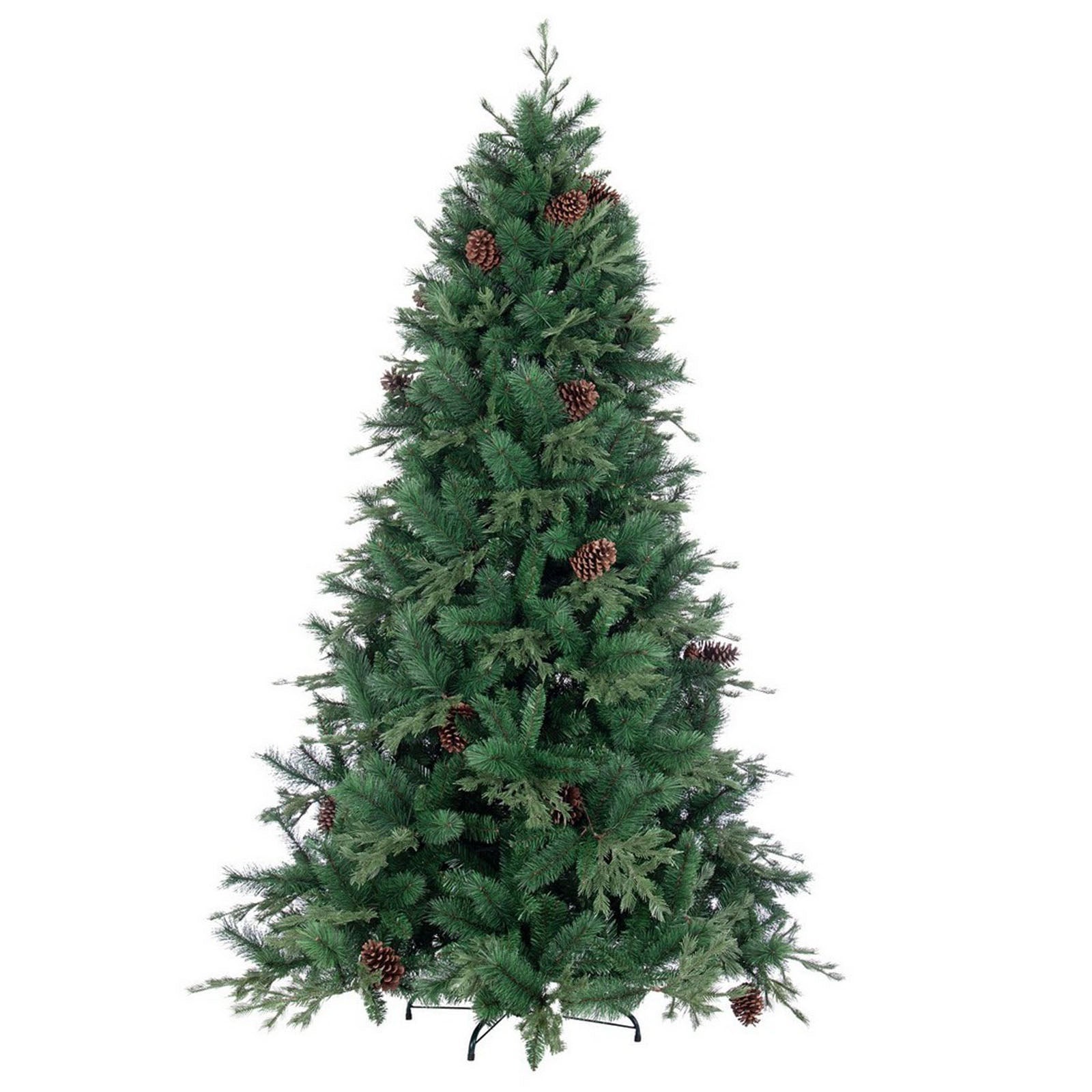 Sapin De Noël Pailleté National Tree Company – 6,5 Pieds, Vert Et Blanc, Avec Pommes De Pin