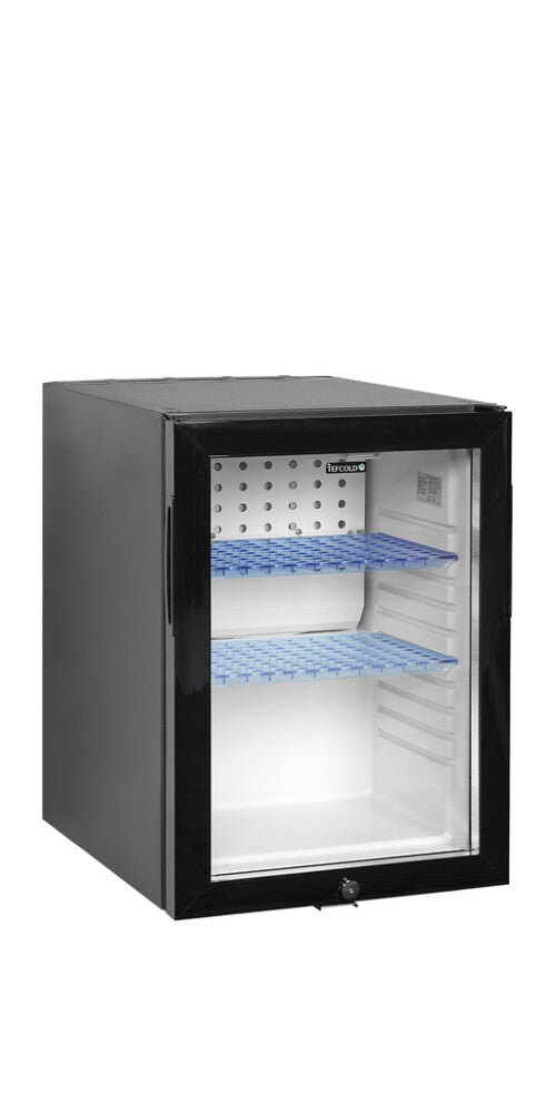 Refrigerador minibar de puerta de cristal tm45gc – 34 l, exterior negro, led de tefcold