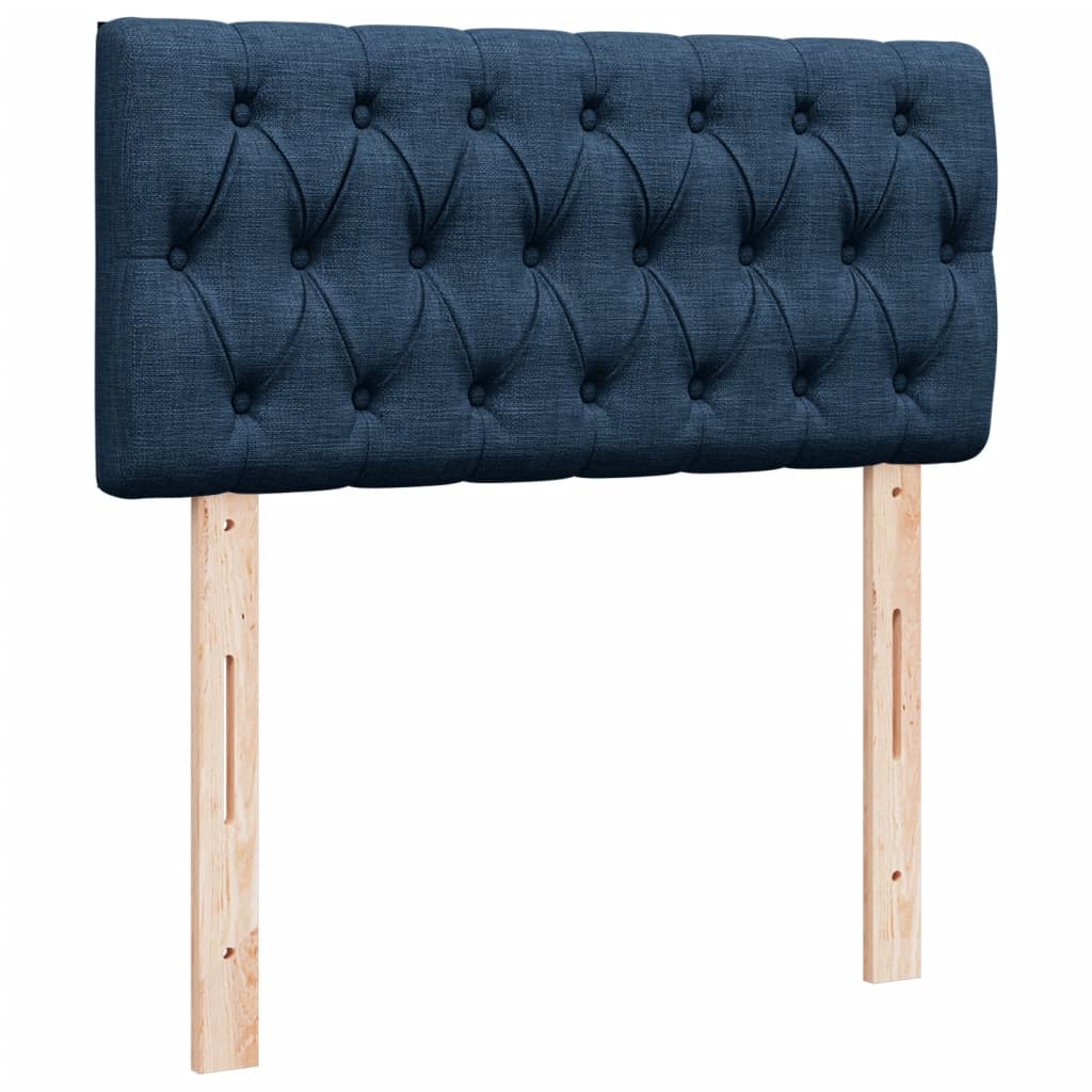Sommier à lattes de lit avec matelas Bleu 80x200 cm Tissu - 7