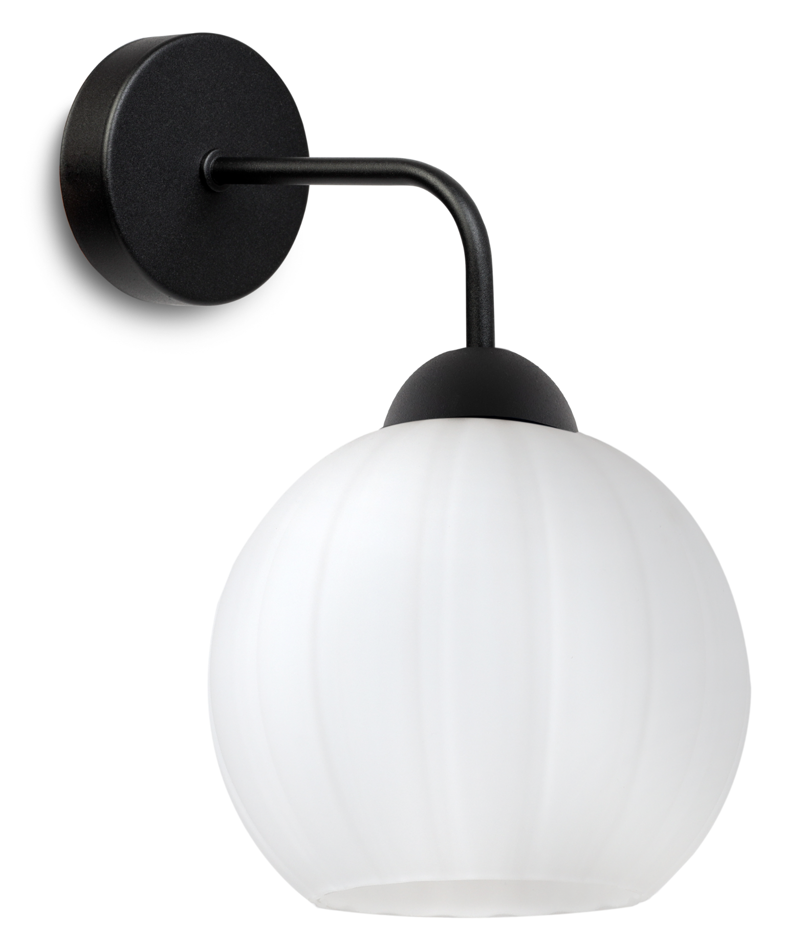 Lampa kinkiet ścienny Costa loft 1xE27 klosz szklany okrągły 15cm biały Light Home LH