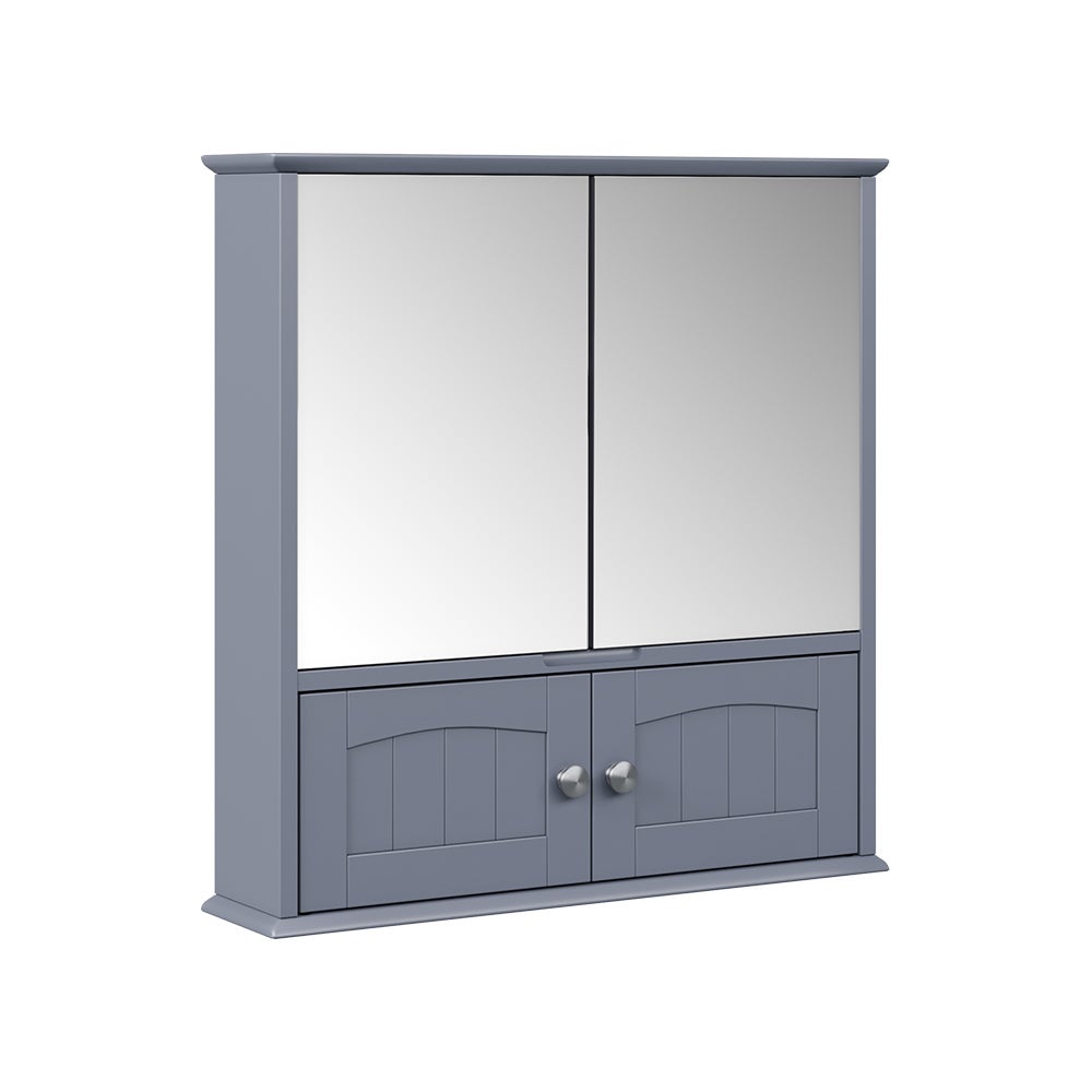 Vicco Szafka z lustrem w łazience Bianco, Szary, 56 x 58 cm