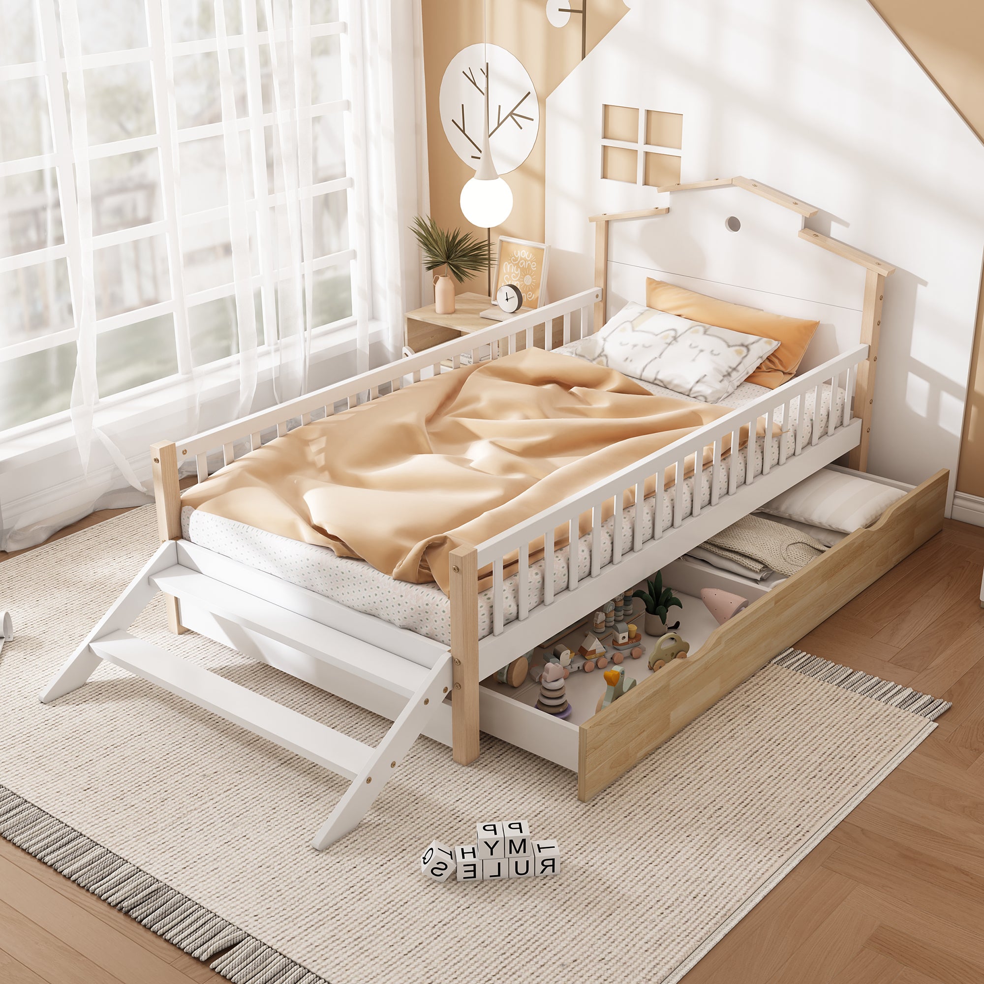 SWANEW Sponda Letto Griglia Di Protezione Per Il Letto Bambini 50 Cm Barriere Per Letto Anticaduta Regolabile In Altezza Per Letto Protezioni Laterali Regolabili 3 Pezzo Grigio Lino 67163533