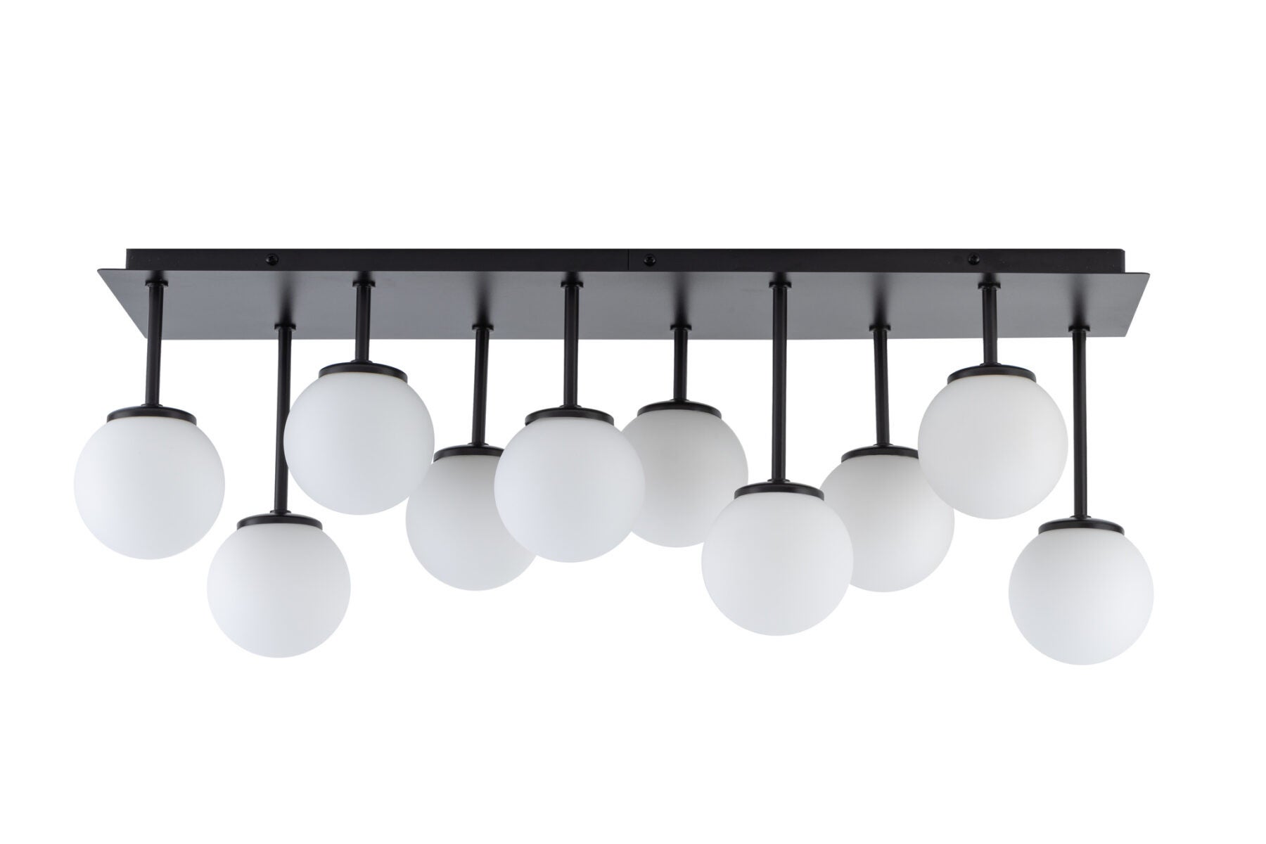 Lampa sufitowa wisząca Tulia czarno-biała 10xG9x12W dekoracyjna wym: 25 x 73 x 19 cm szkło SIGMA