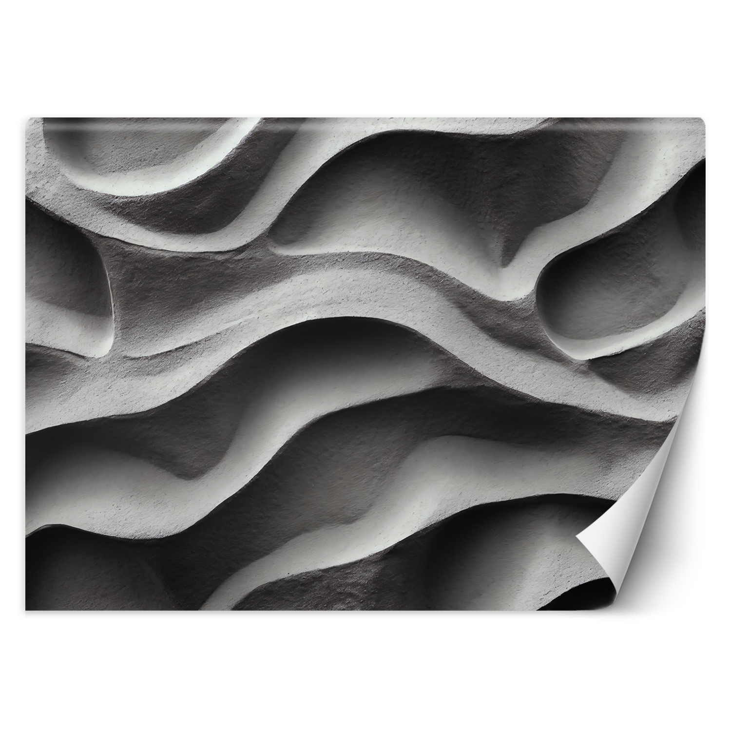 Fototapeta, Betonowe fale 3D 150x105