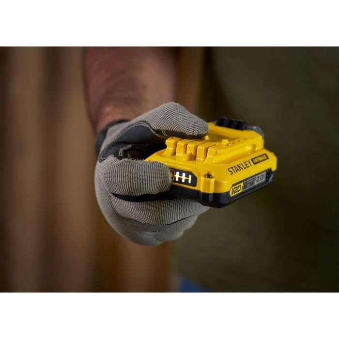 Batterie LITHIUM-ION 18V 2Ah - STANLEY Fatmax SFMCB202-XJ - Technologie améliorée gamme Fatmax V20 - 9