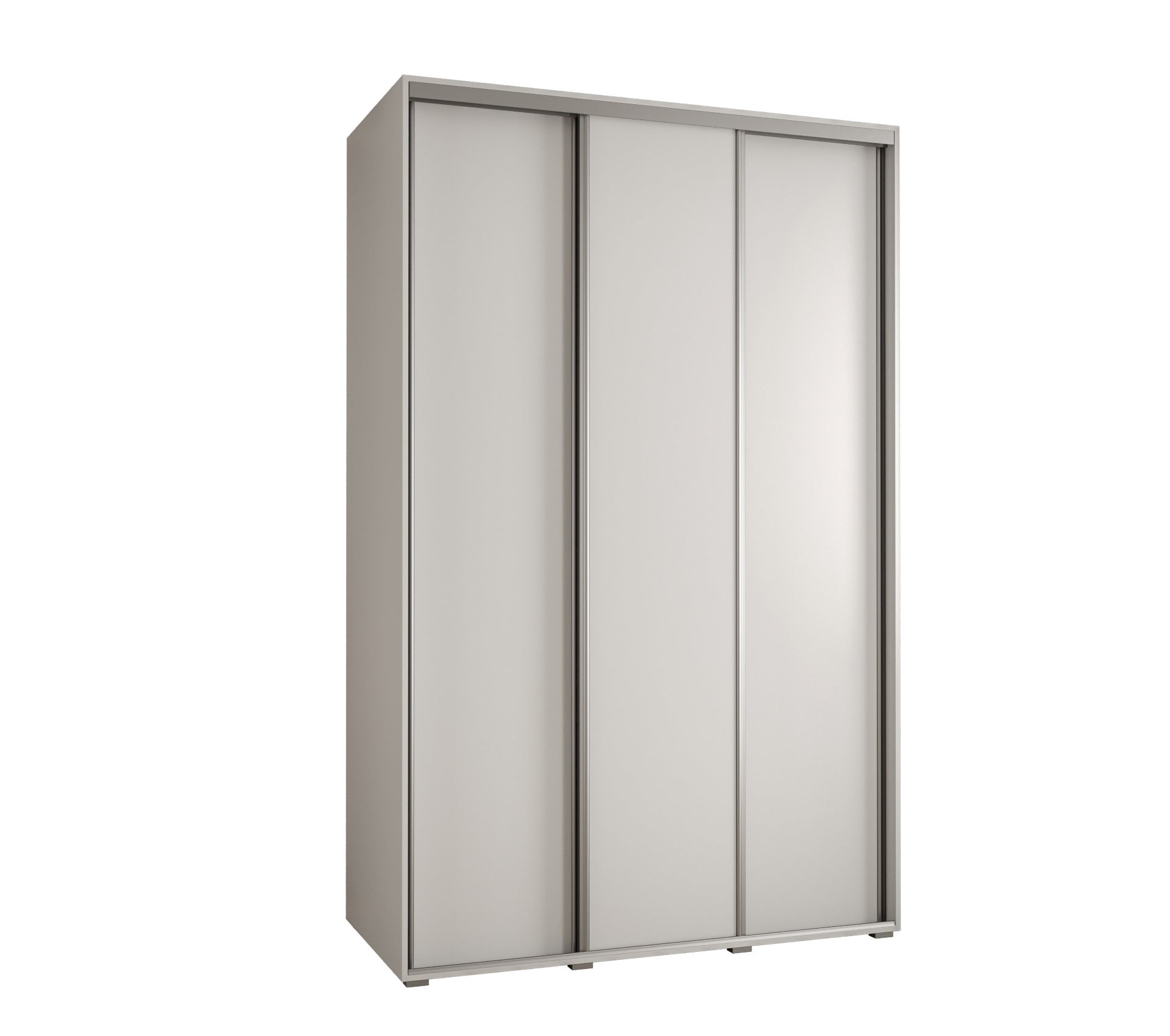 Szafa przesuwna wysoka Davos 1 150 x 45 x 235,2 cm biały + biały + u. srebrny - Abiks Meble
