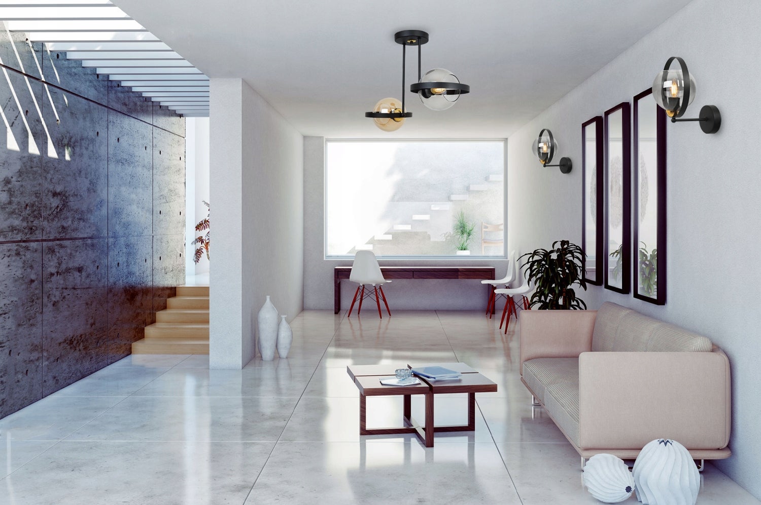 Lampa kinkiet ścienny Ring Haga modern 1xE27 klosz pierścień grafitowy Light Home LH - 4