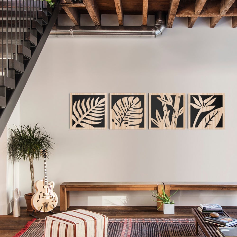 PALMIERS 96x96 cm - Cadre Meuble Composite Bois Et PVC LASERCUT - 4