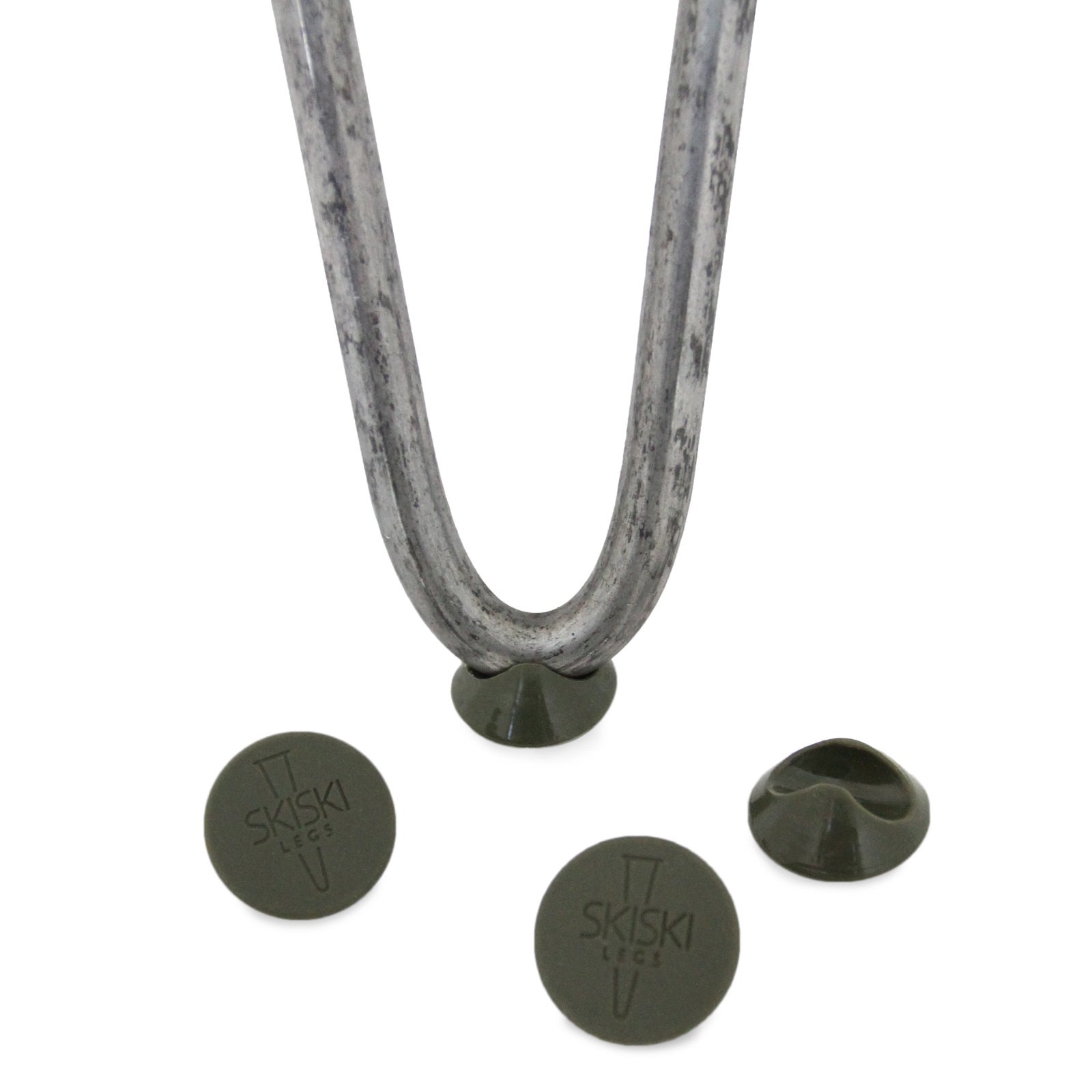 SKISKI LEGS - 4 Pieds de Table en Épingle à Cheveux 40,6cm 2 Tiges en Acier Brut Épaisseur 10mm - 4