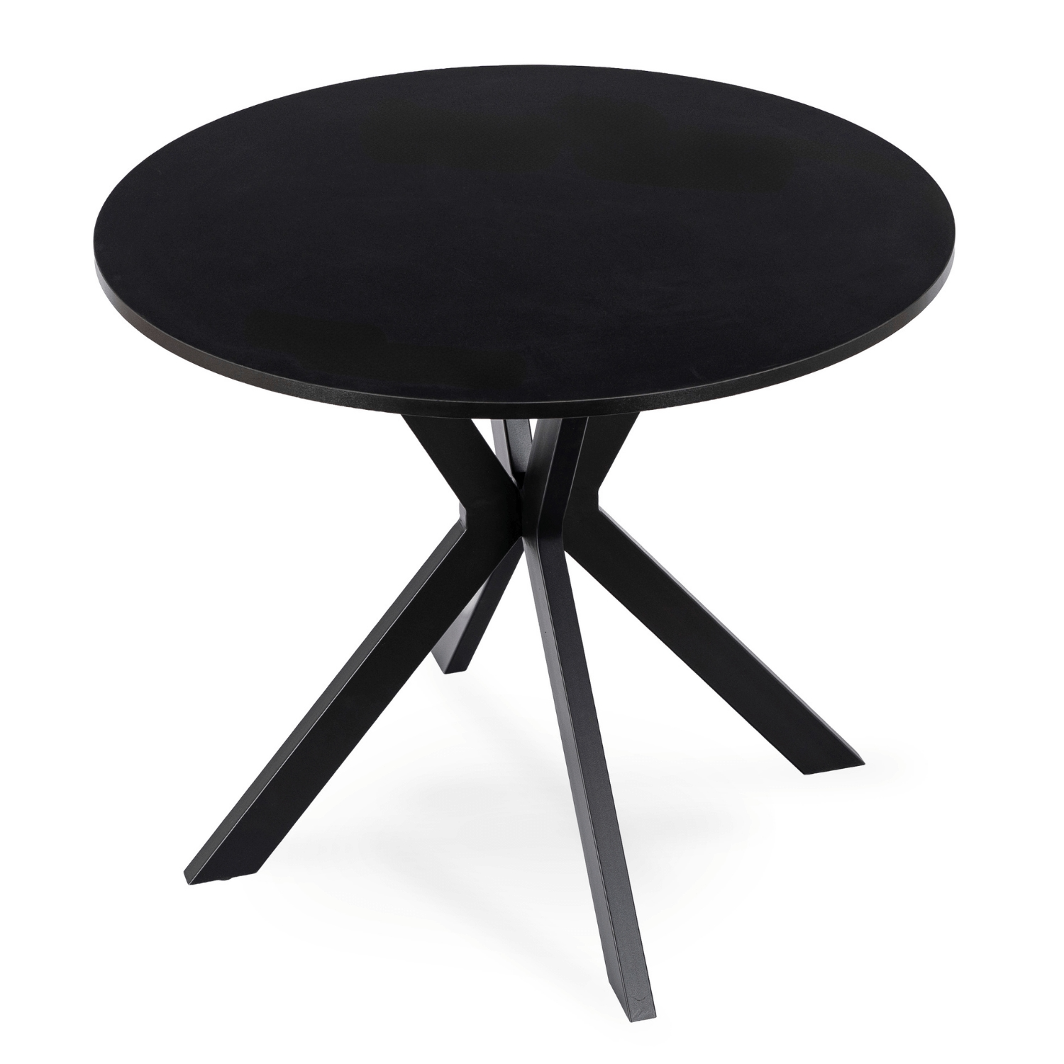 Stół Okrągły Kuchenny Do Salonu Jadalni Kuchni 90 cm Czarny LAUREN