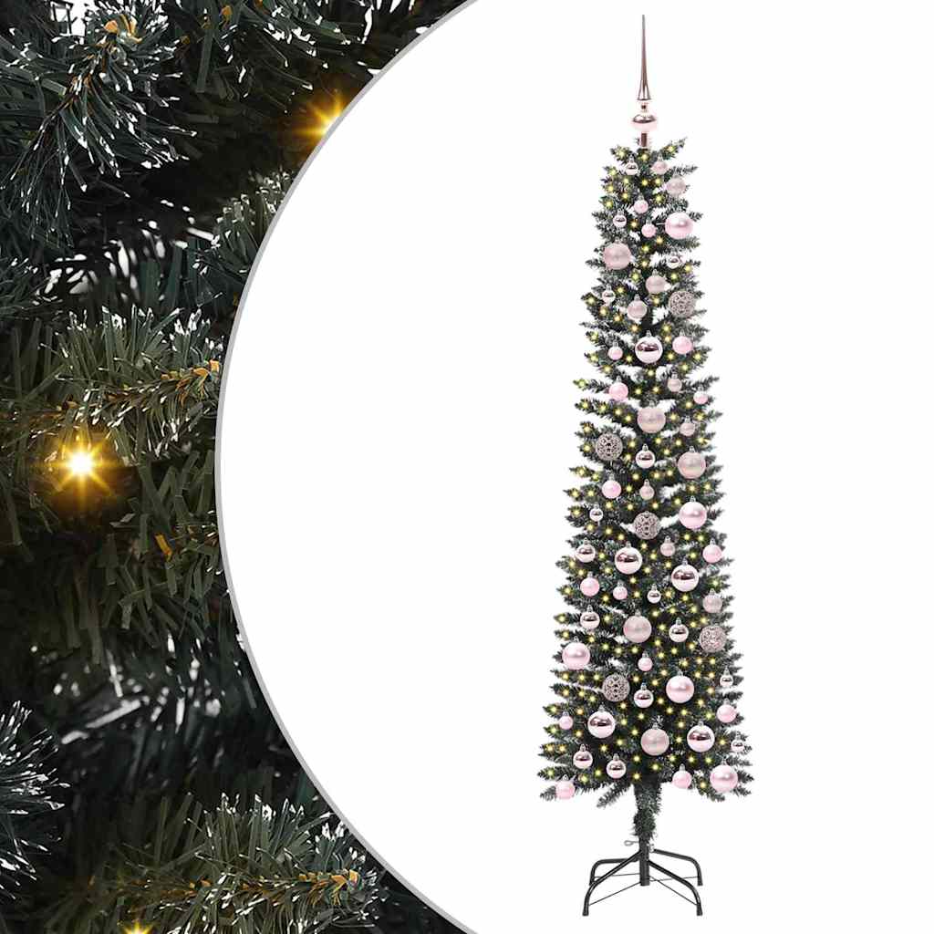 Sztuczna choinka z 300 diodami LED Zielony 50,5 x 50,5 x 180 cm