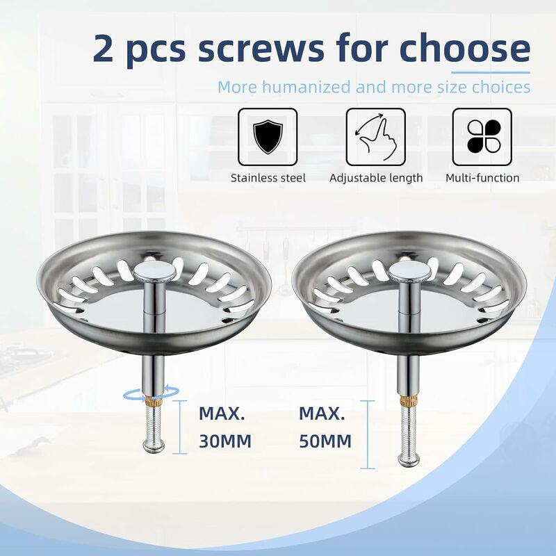 Filtres évier Cuisine En Inox – Lot De 2, Avec Poignée, 11,5 X 6,5 X 2,5 Cm, Universel Anti-blocage - 7
