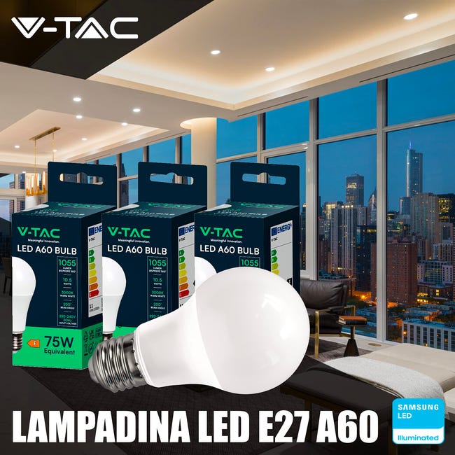 10x Lampadine LED E27 10.5W - Equivalenti A 75W - Luce Fredda 6500K - Risparmio Energetico E Lunga Durata - Foto 4